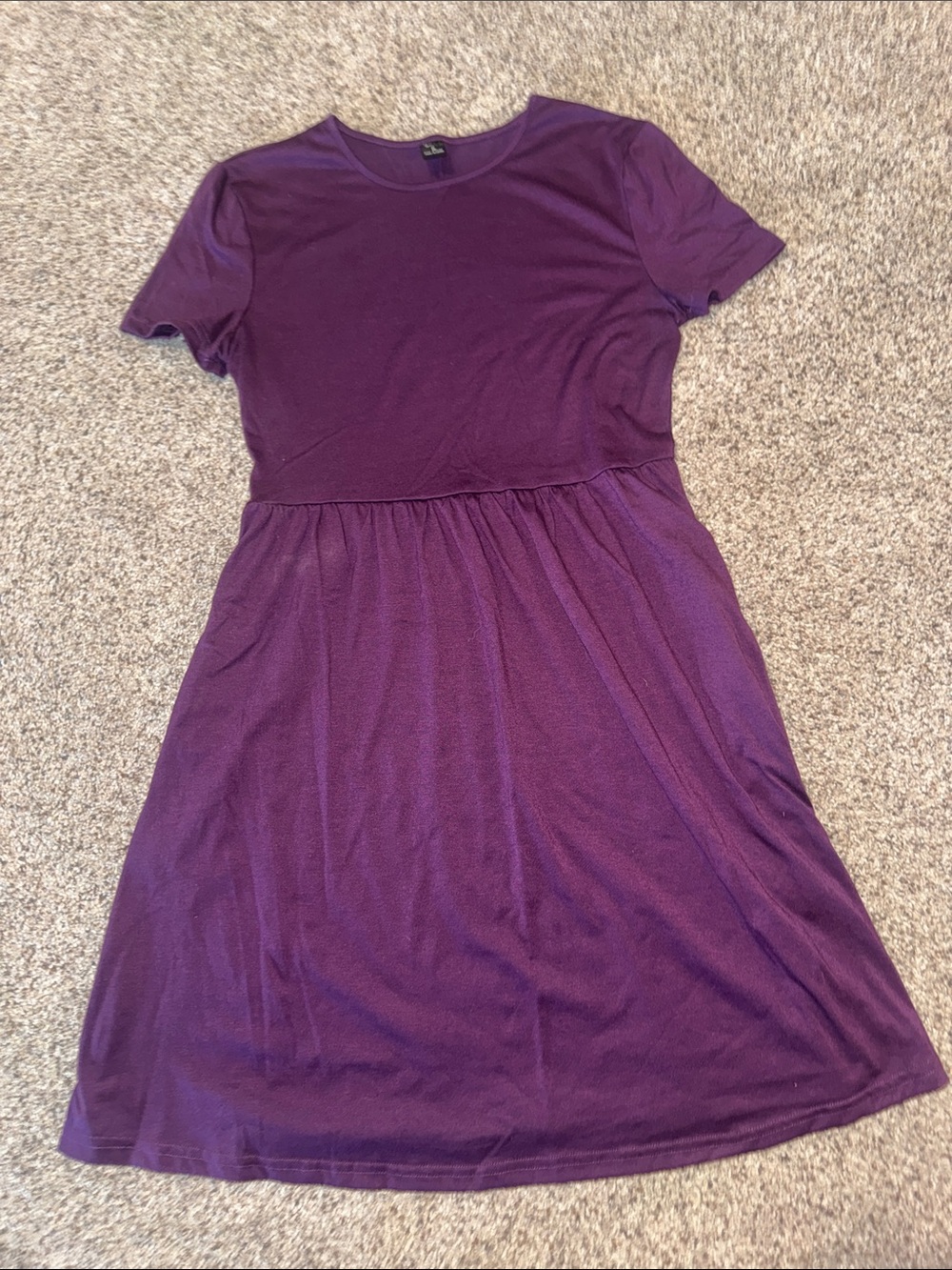 Women’s Short Sleeve Purple Casual Knit Dress
